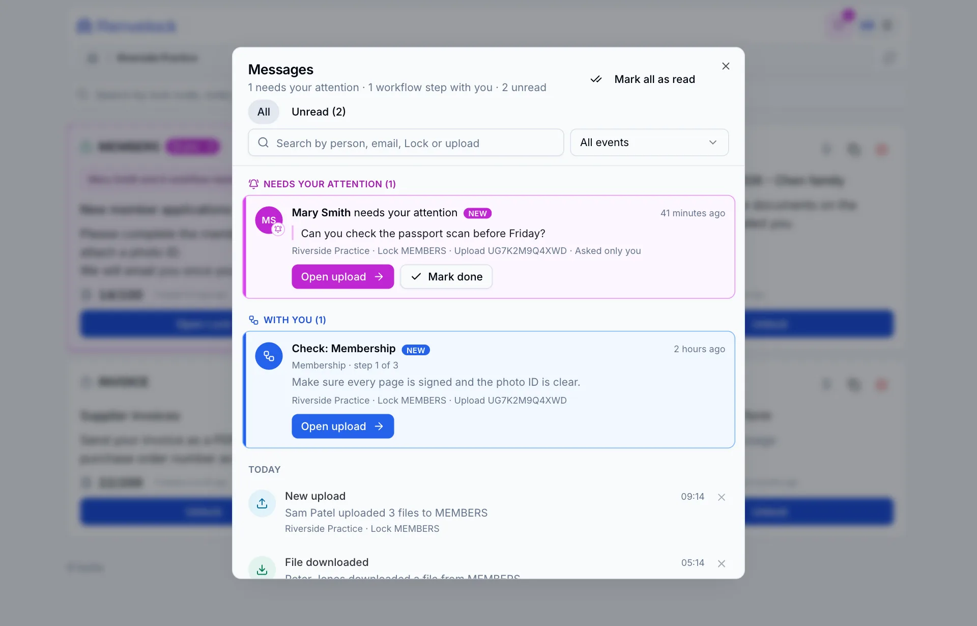 The Messages window